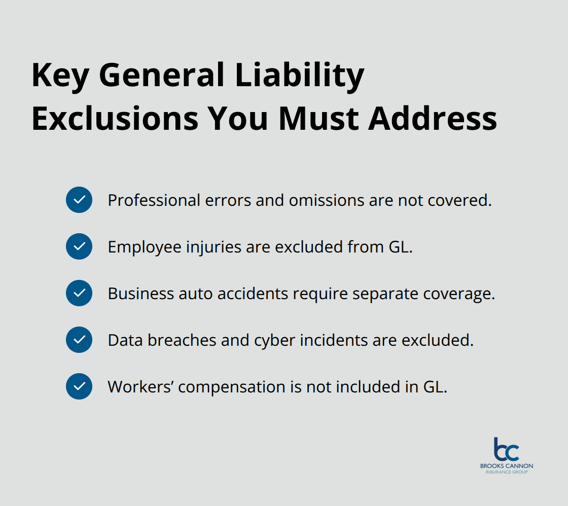 Checklist of common general liability exclusions business owners often miss - Dallas risk management liability