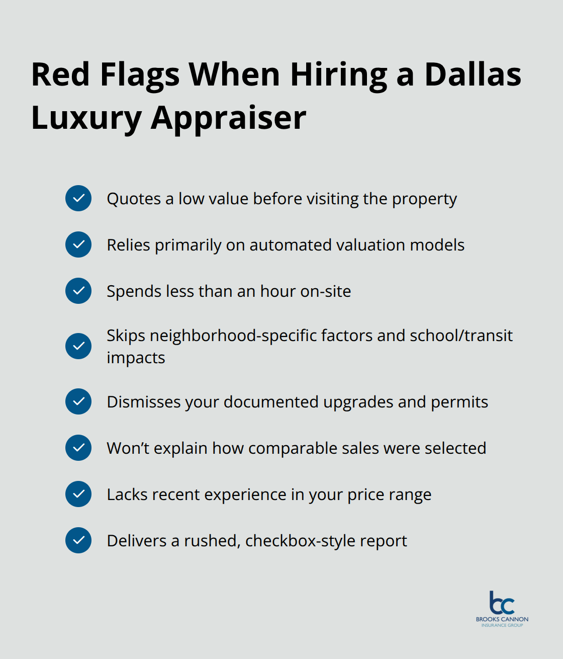 Checklist of warning signs that indicate a poor appraisal process - Elite home appraisal Dallas