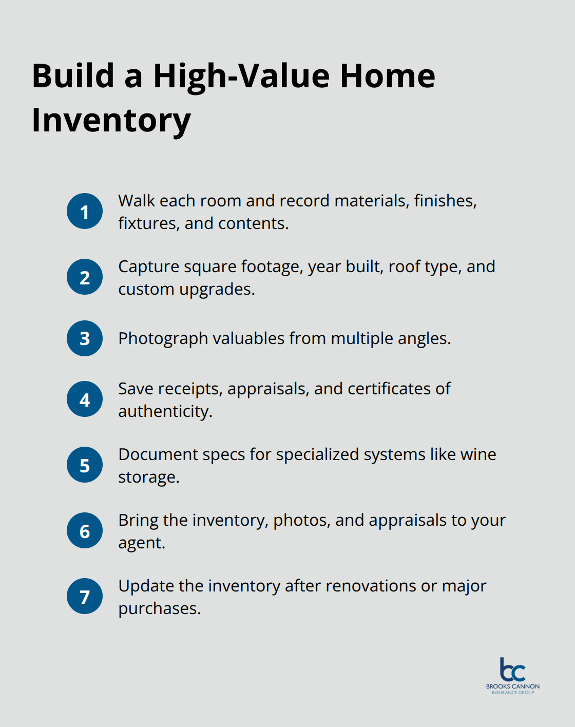 Steps to document your home and contents for adequate coverage - High value home policies