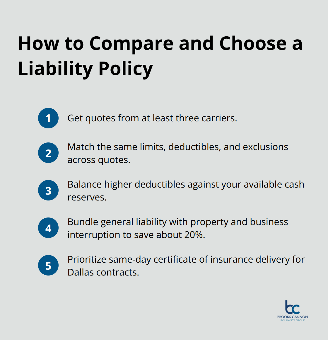 Compact checklist of steps to compare quotes and secure coverage