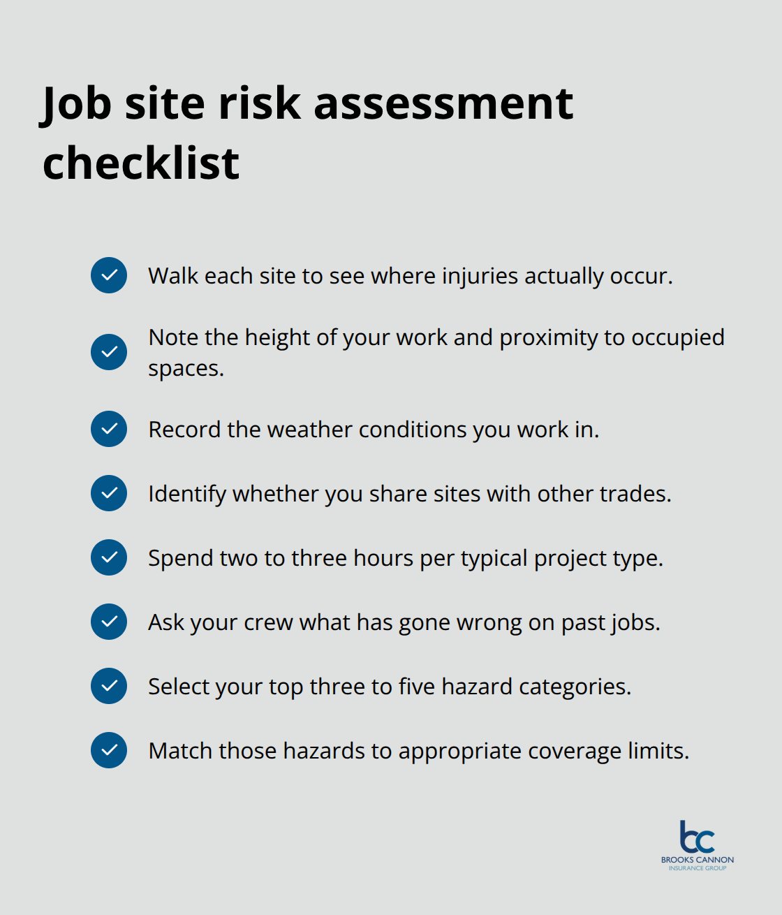 Practical steps to assess contractor job site risks and match coverage limits. - contractor liability protection