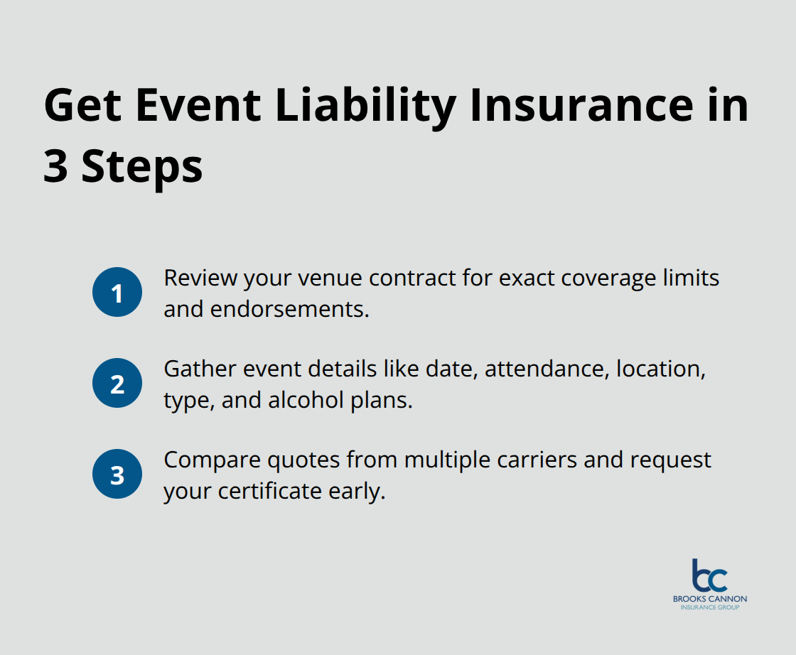Three quick steps to secure event liability insurance in Dallas