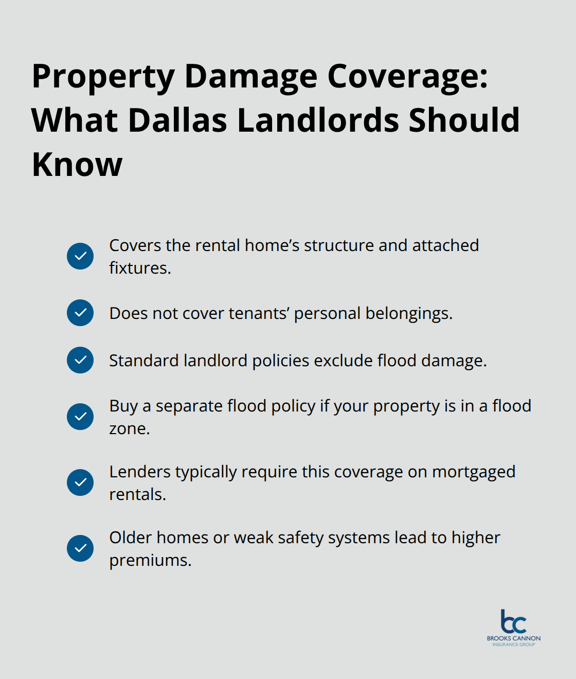 Key property damage coverage facts and exclusions for Dallas rental properties